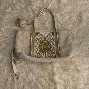 America & Beyond Embellished Tote WILD NIGHTS